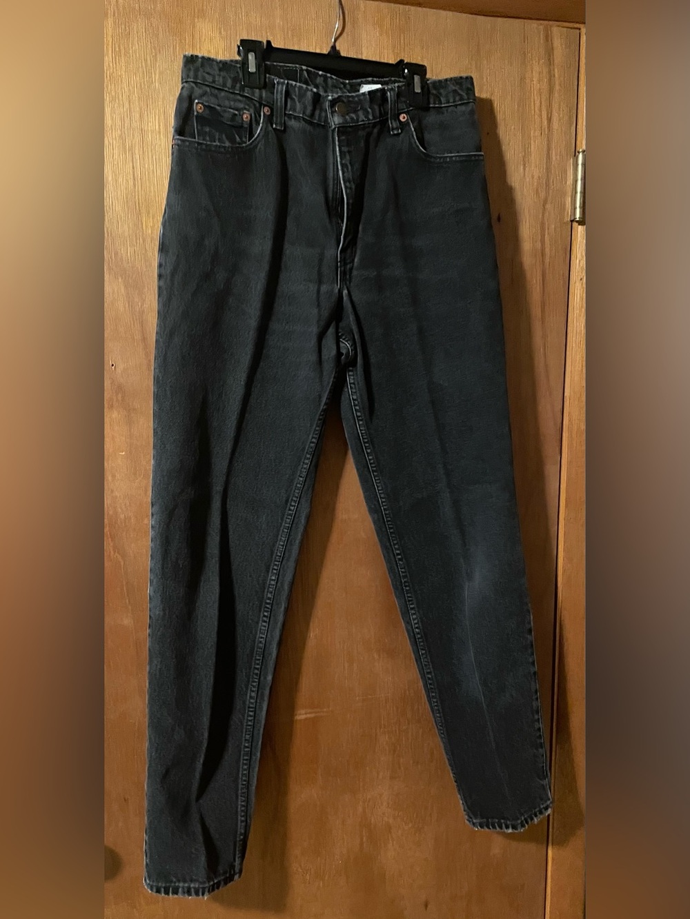 Vintage 80s/90s Women's Levi’s 550 13 Long Tapered Leg Relaxed Fit Black Jeans